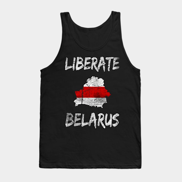 LIBERATE BELARUS PROTEST DISTRESSED Tank Top by ProgressiveMOB